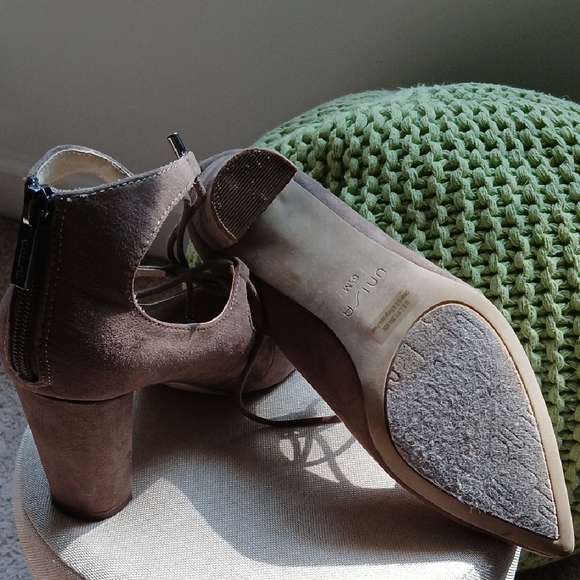 Unisa Brown Lace-Up Heels with Medium Height - Picture 5 of 6